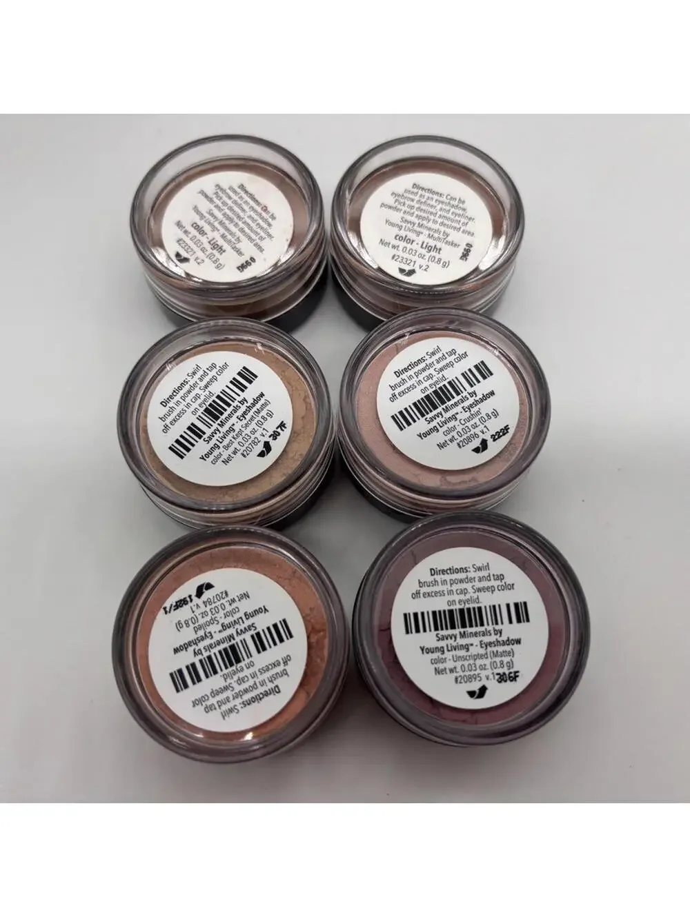 New Young Living Savvy Minerals Eyeshadow & Multitasker Color Pack of 6